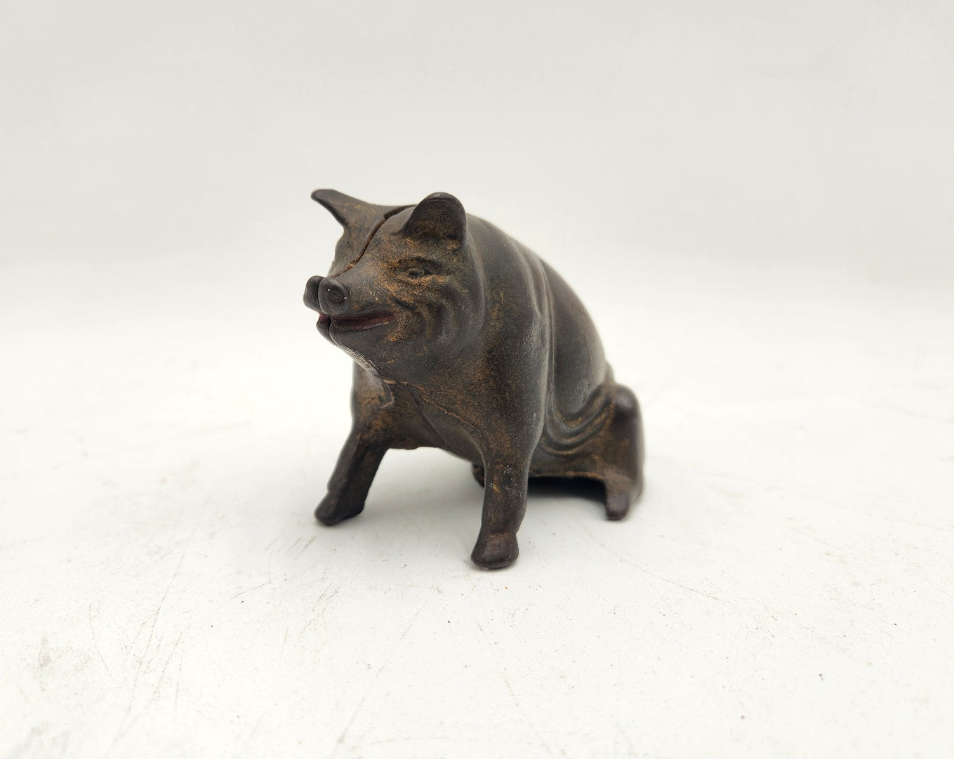 Vintage Cast Iron deals Pig Piggybank