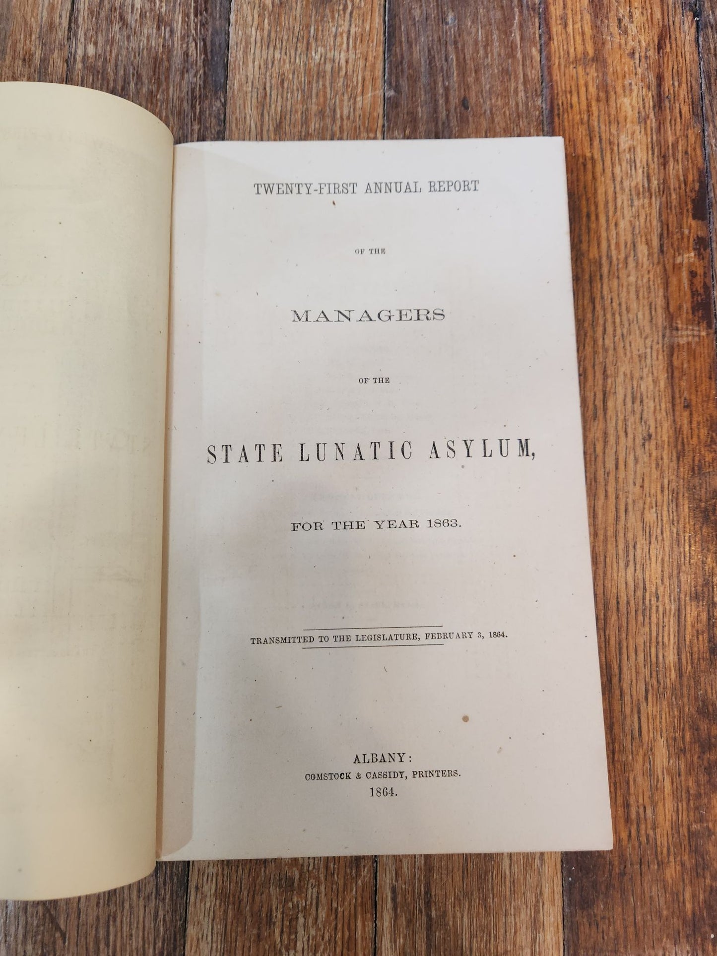 Twenty-First Annual Report of the Managers of the State Lunatic Asylum for the Year 1863