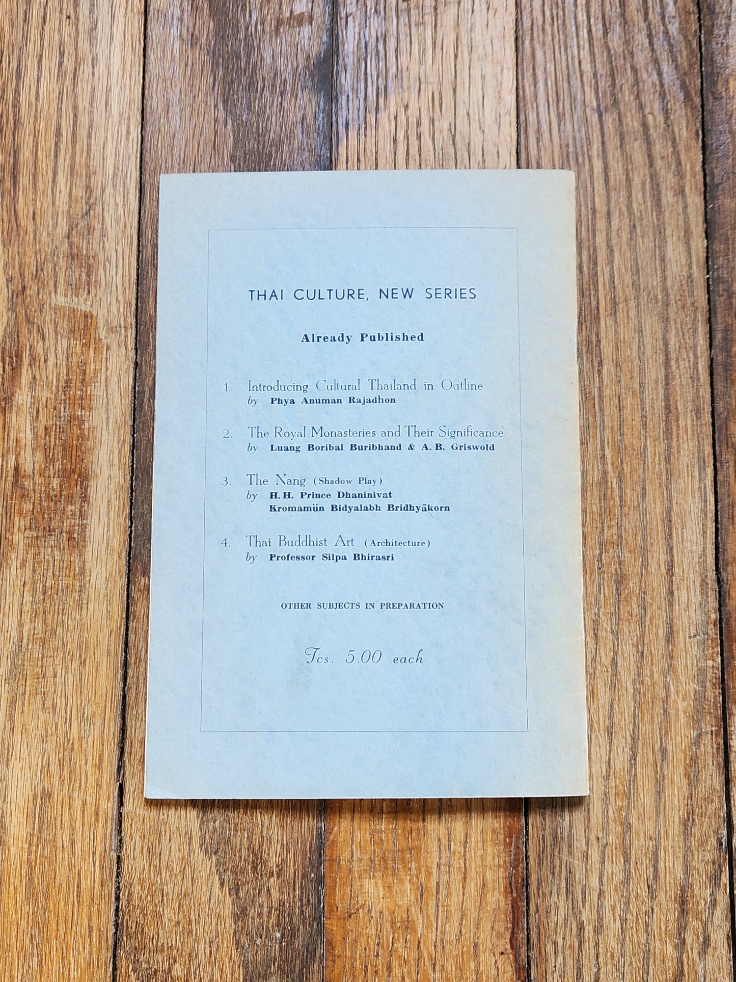 Thai Buddhist Art Architecture Booklet – Silpa Bhirasri – Mid-Century Thai Art & Architecture Study