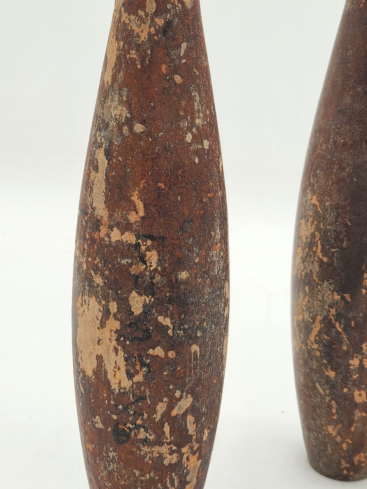 Antique Wooden Indian Clubs Pair 1800s–Early 1900s Vintage Gym Exercise Weights