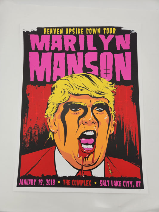 Marilyn Manson Poster - Trump Salt Lake City 2018 Numbered