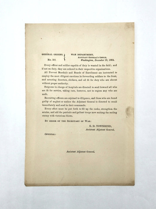 War Dept. General Order No. 301