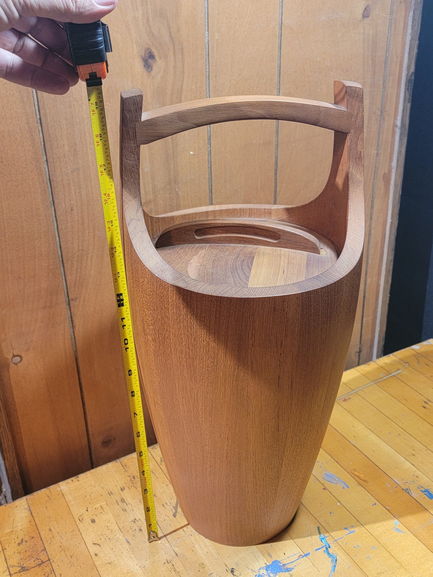 Vintage 50's Danish Modern Original Jens Quistgaard Dansk Teak Ice Bucket