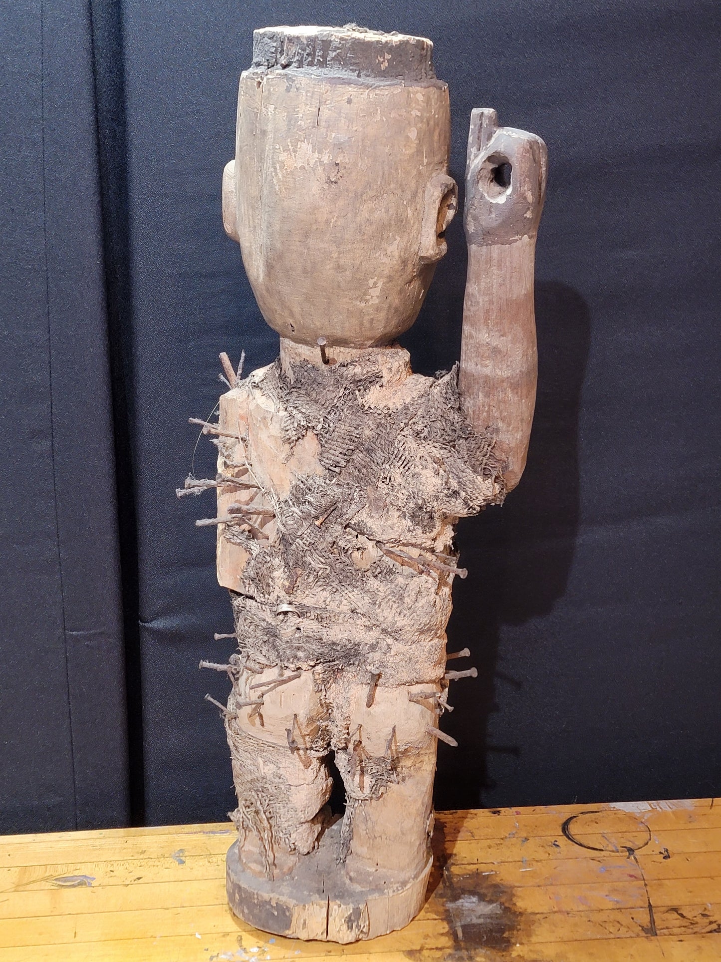 Nkisi Congo African Nail Fetish Sculpture