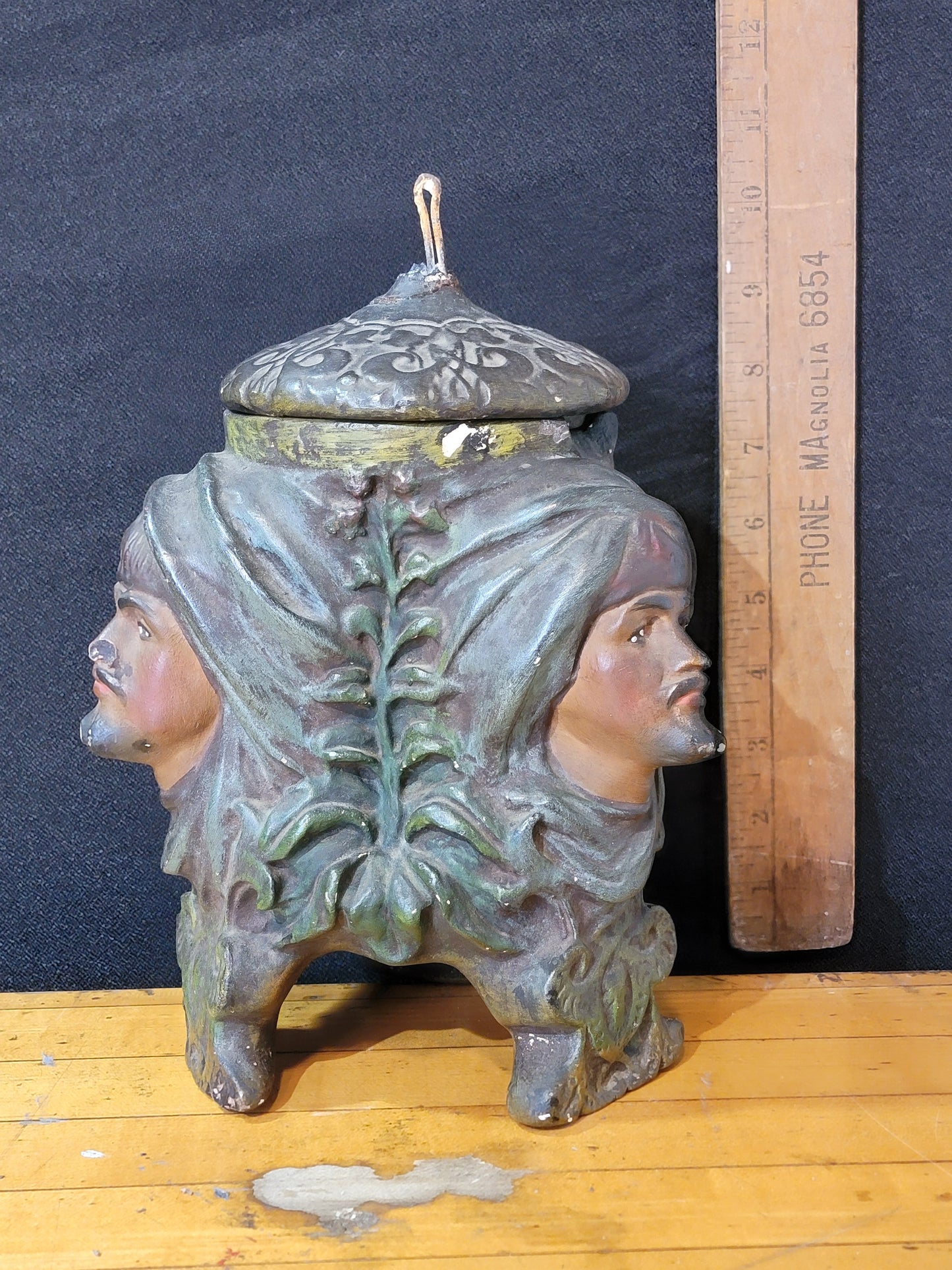 3 headed Tobacco Jar