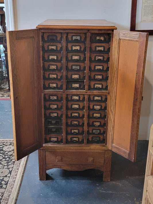 Very Rare Hamilton Mfg. Co Cabinet with 36 Drawers