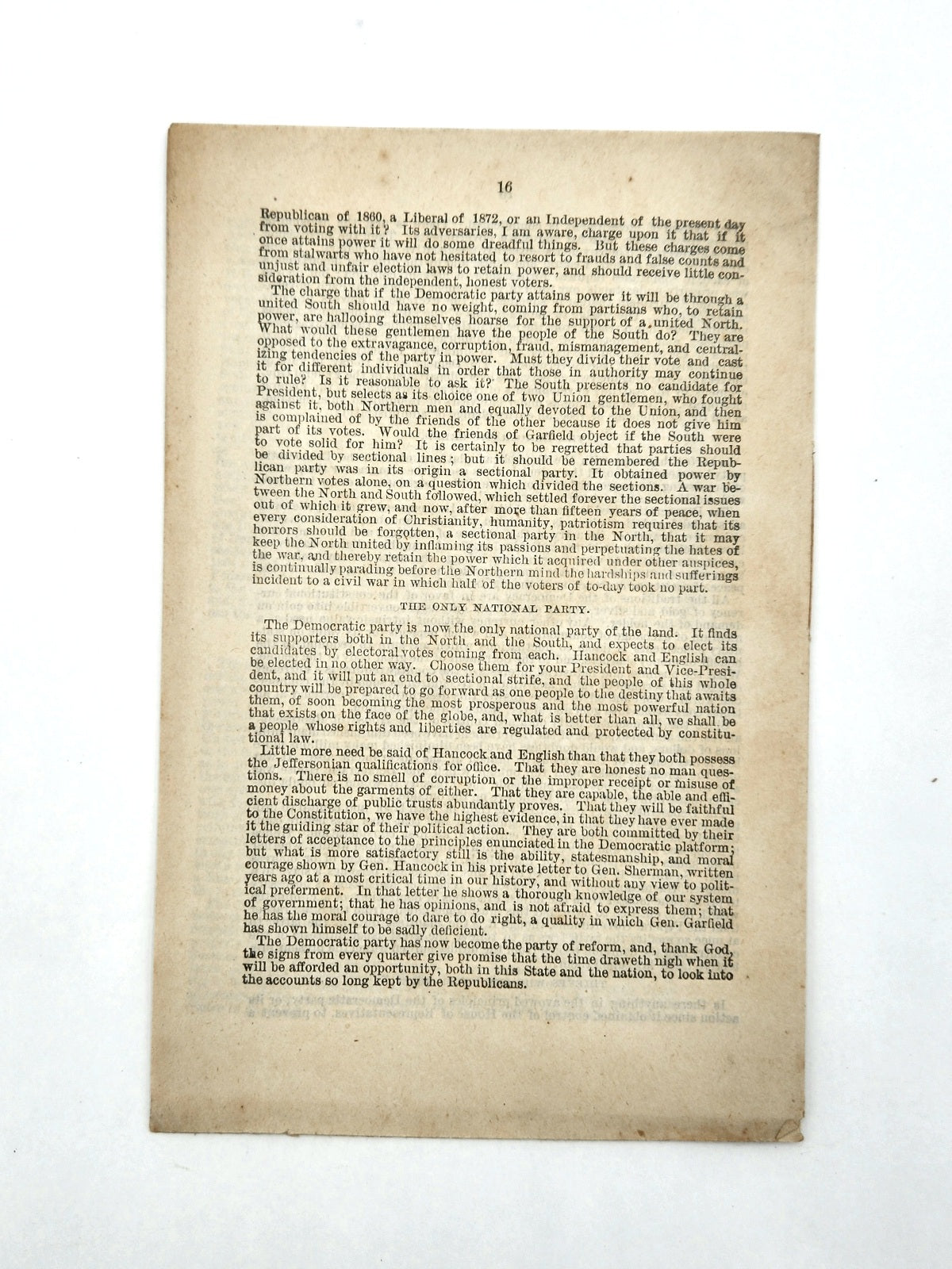 Speech of Lyman Trumball - Belleville, Illinois - August 30, 1880