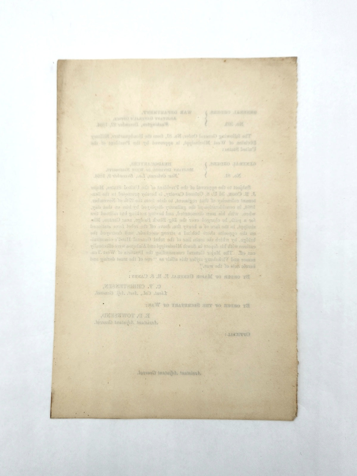 War Dept. General Order No. 303