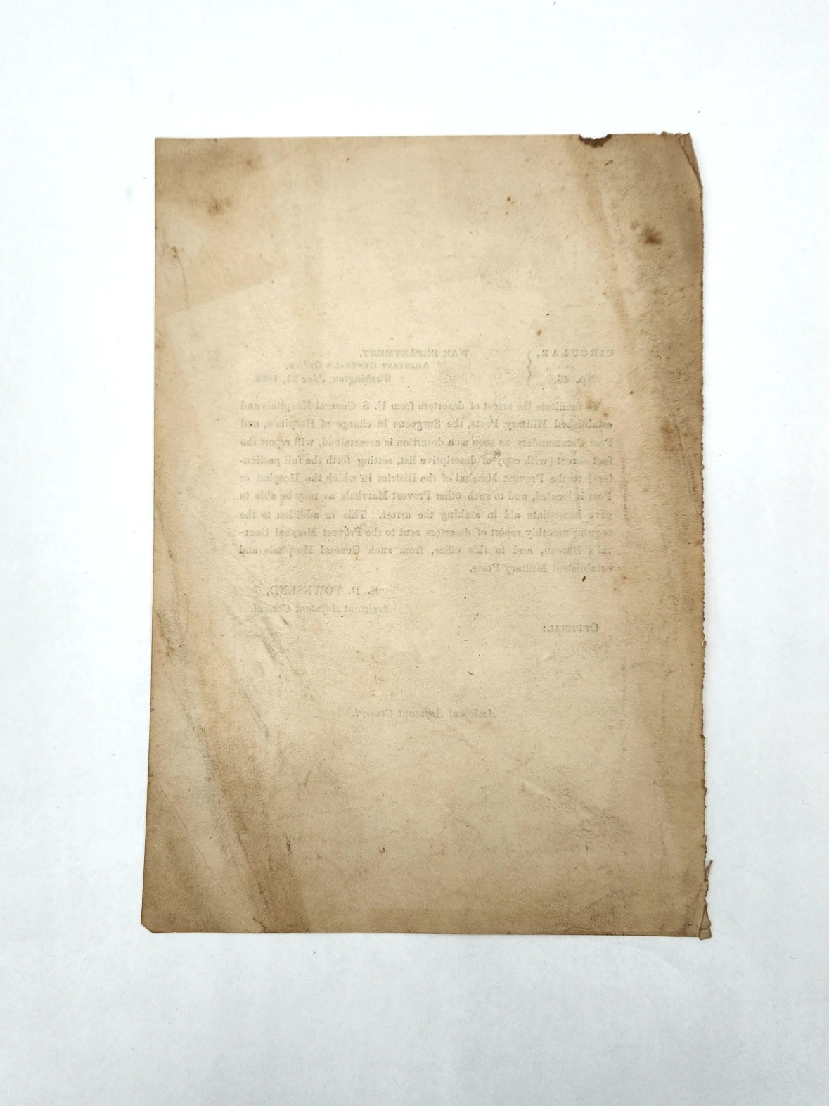 War Dept. Circular No. 46