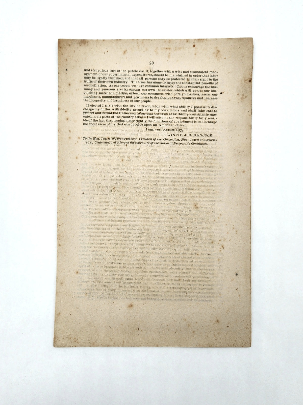The Civil Record of Major General Winfield S. Hancock