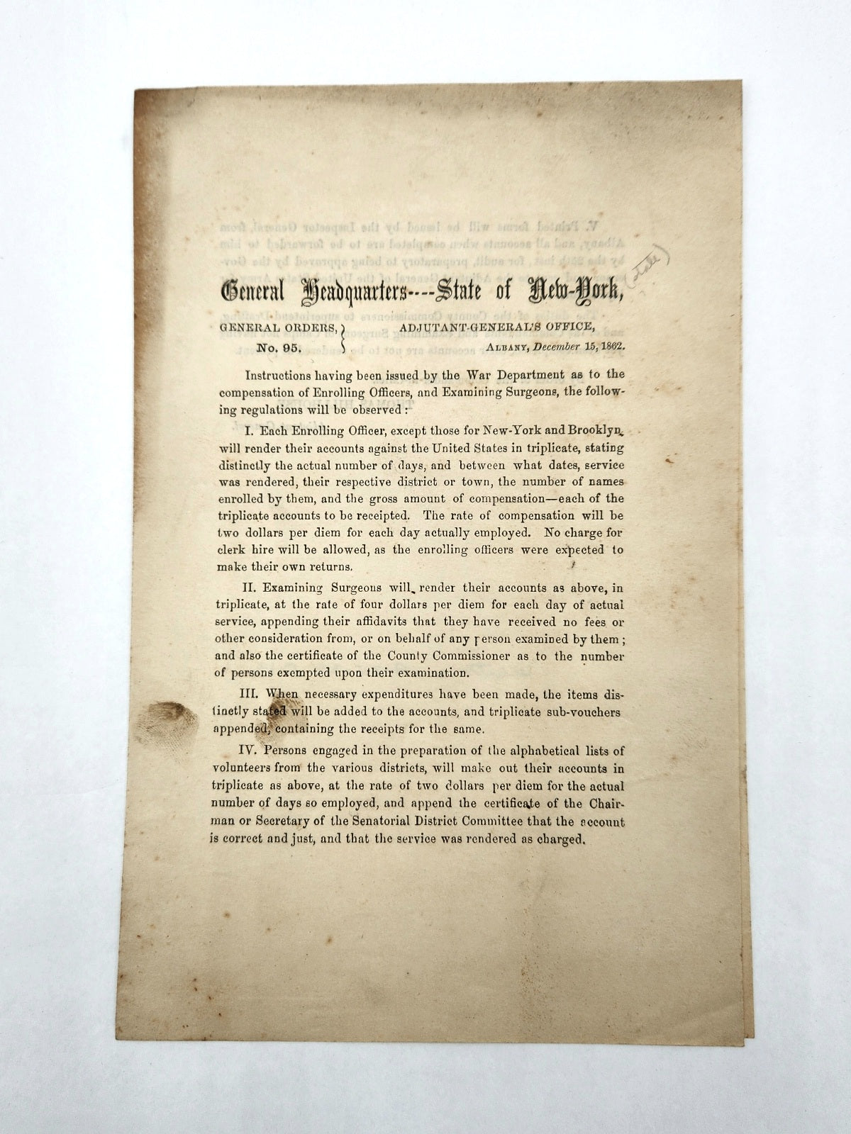 General Headquarters State Of New York Orders