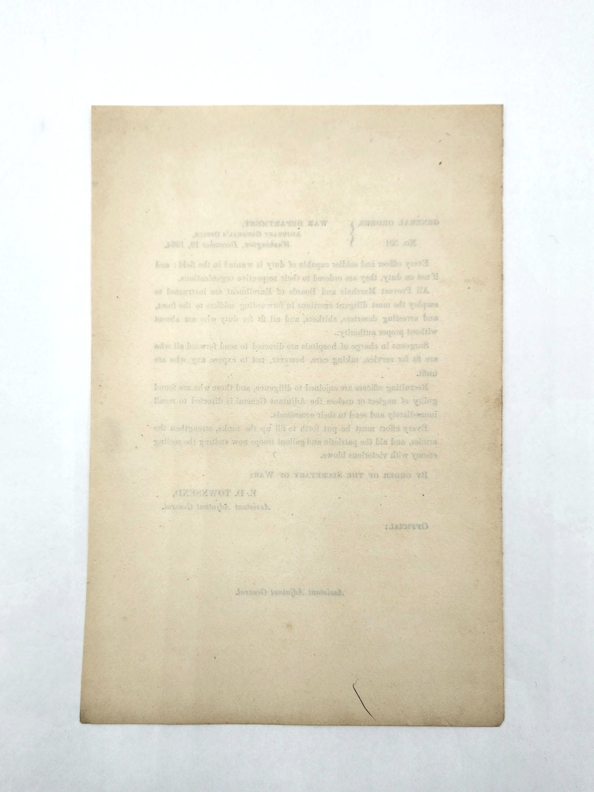 War Dept. General Order No. 301