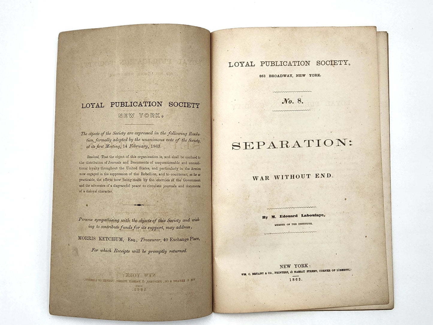 Loyal Publication Society Number 8 - Seperation: War Without End