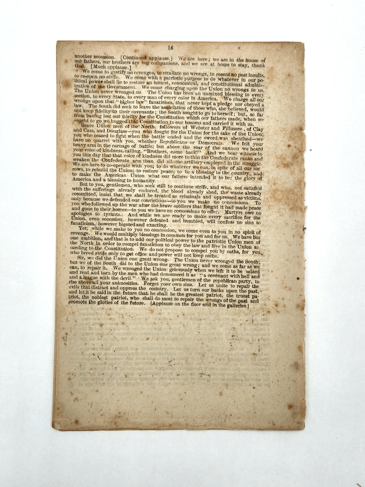 Speech of Benjamin H Hill of Georgia on the General Amnesty Bill