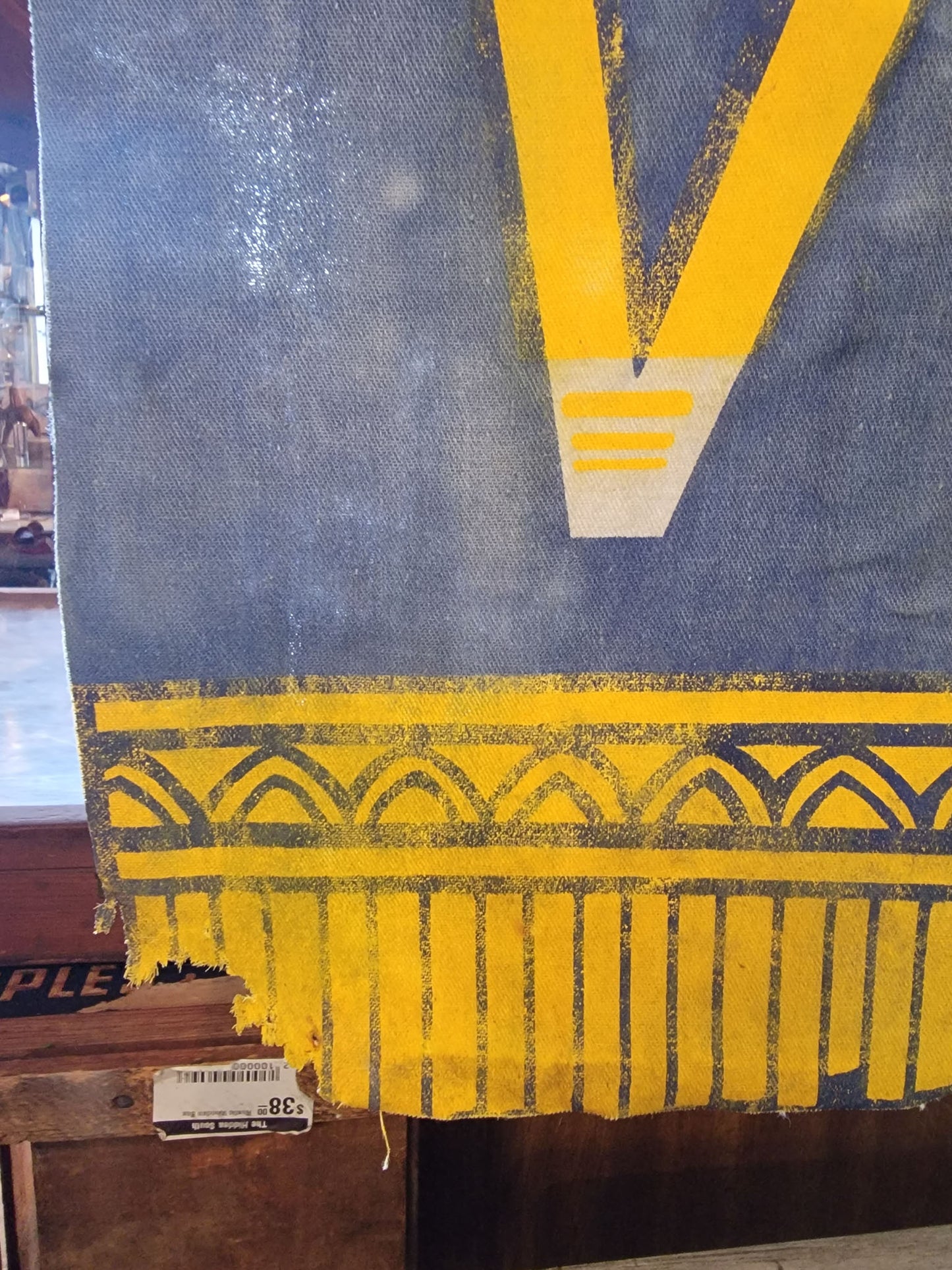 Hand Painted Mardi Gras Banner on Canvas