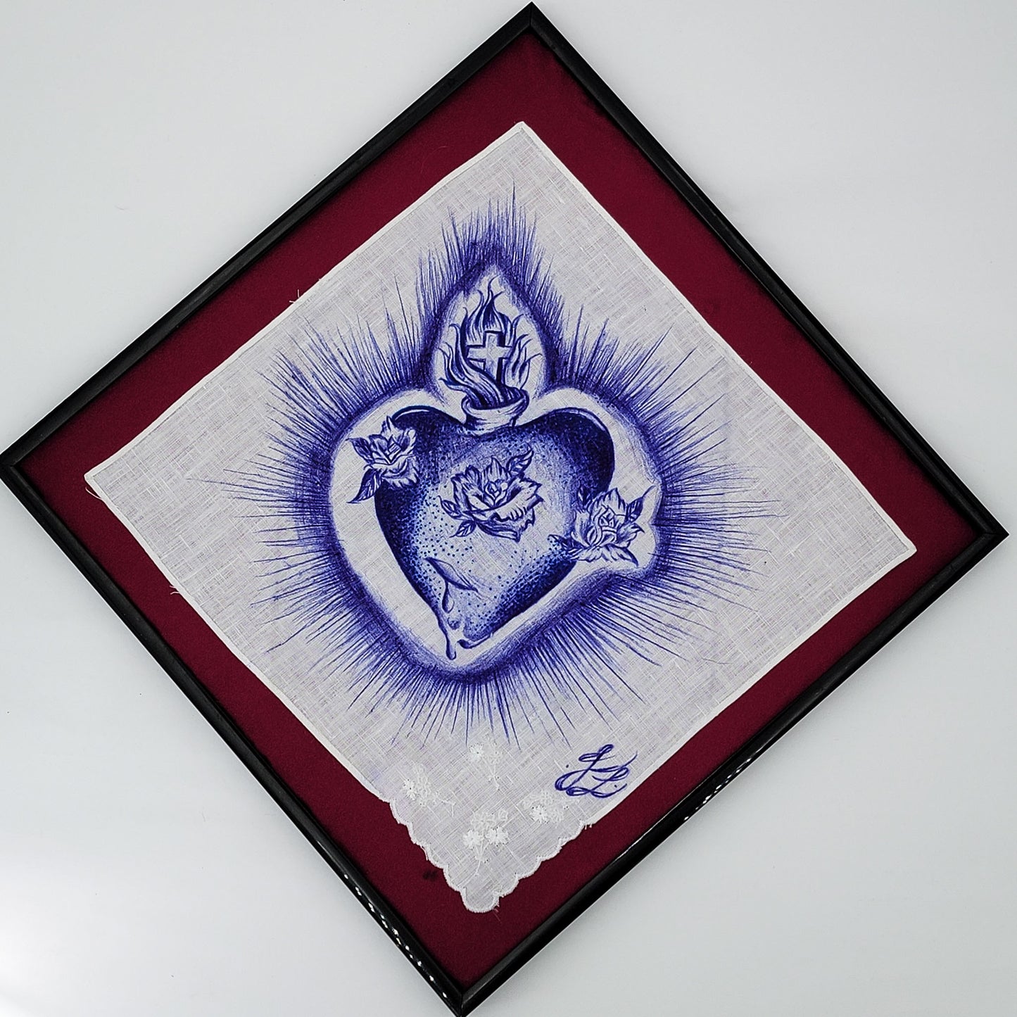 Ballpoint Pen Art on Teacloths by Joel Lopez