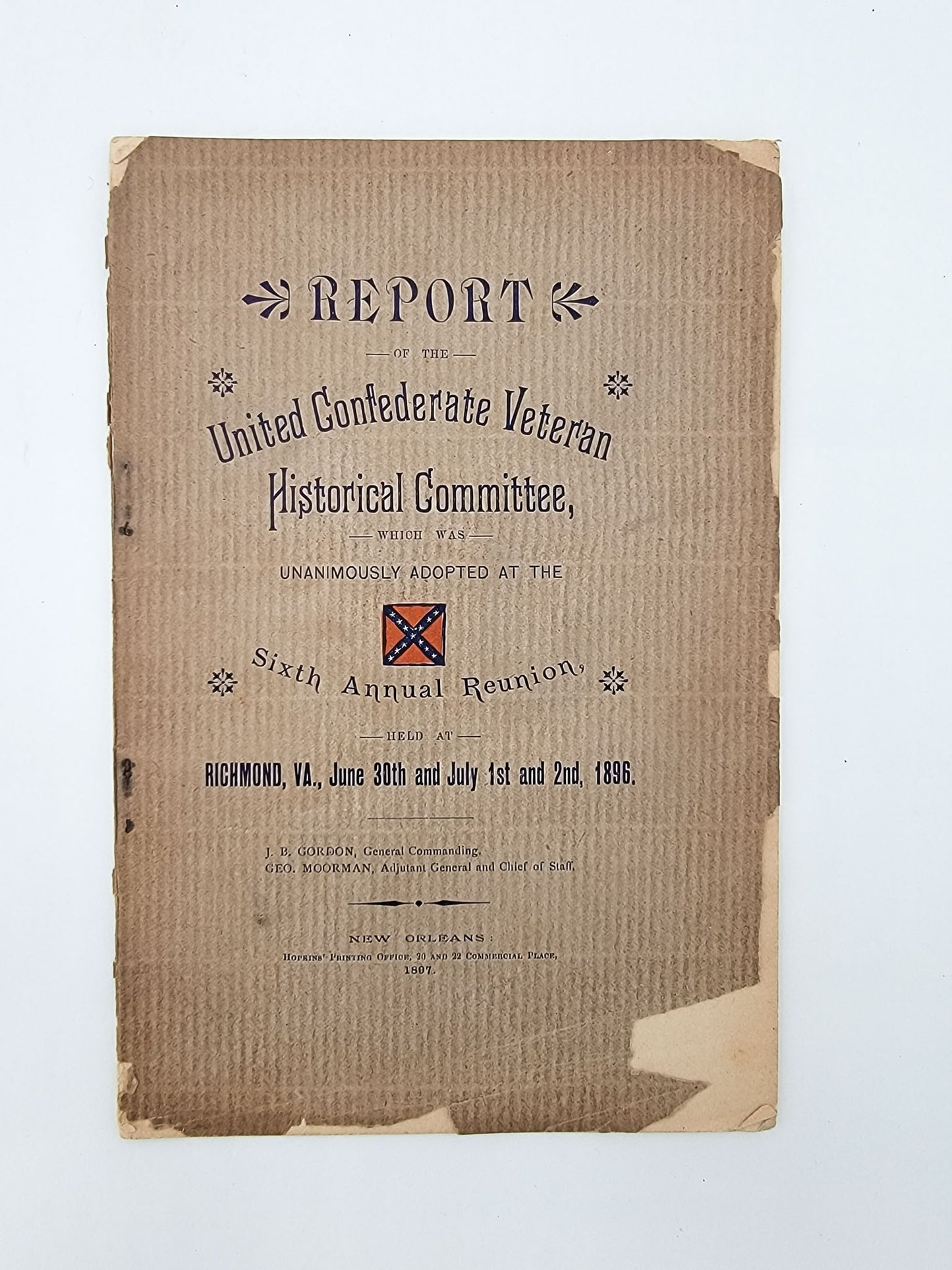 United Confederate Veteran Report 1896 - Printed in New Orleans