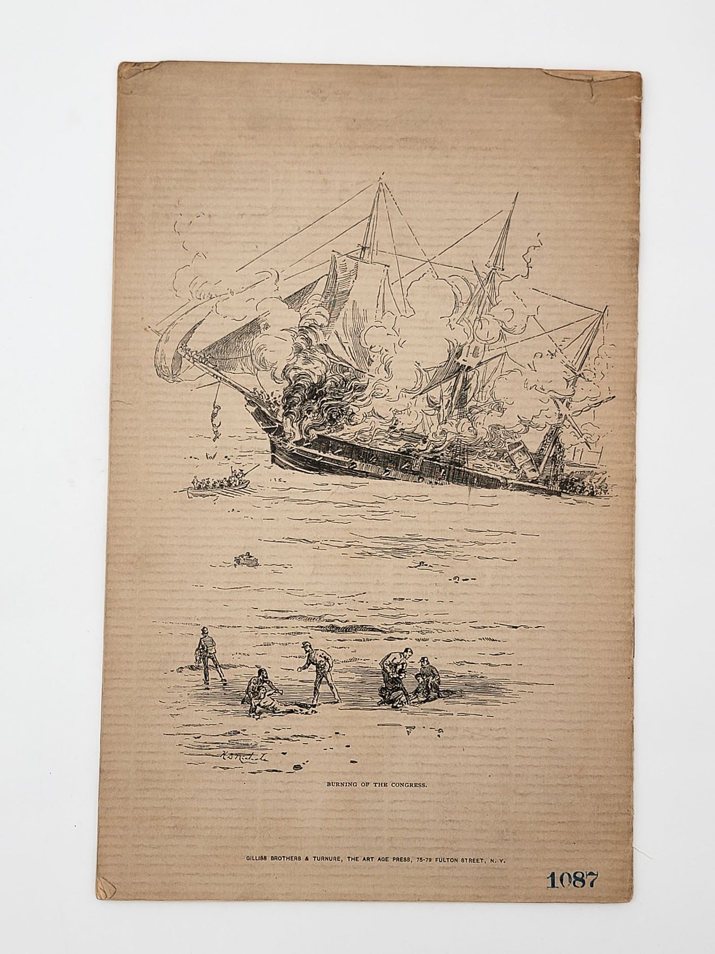 The Merrimac and Monitor Naval Engagement Illustrated
