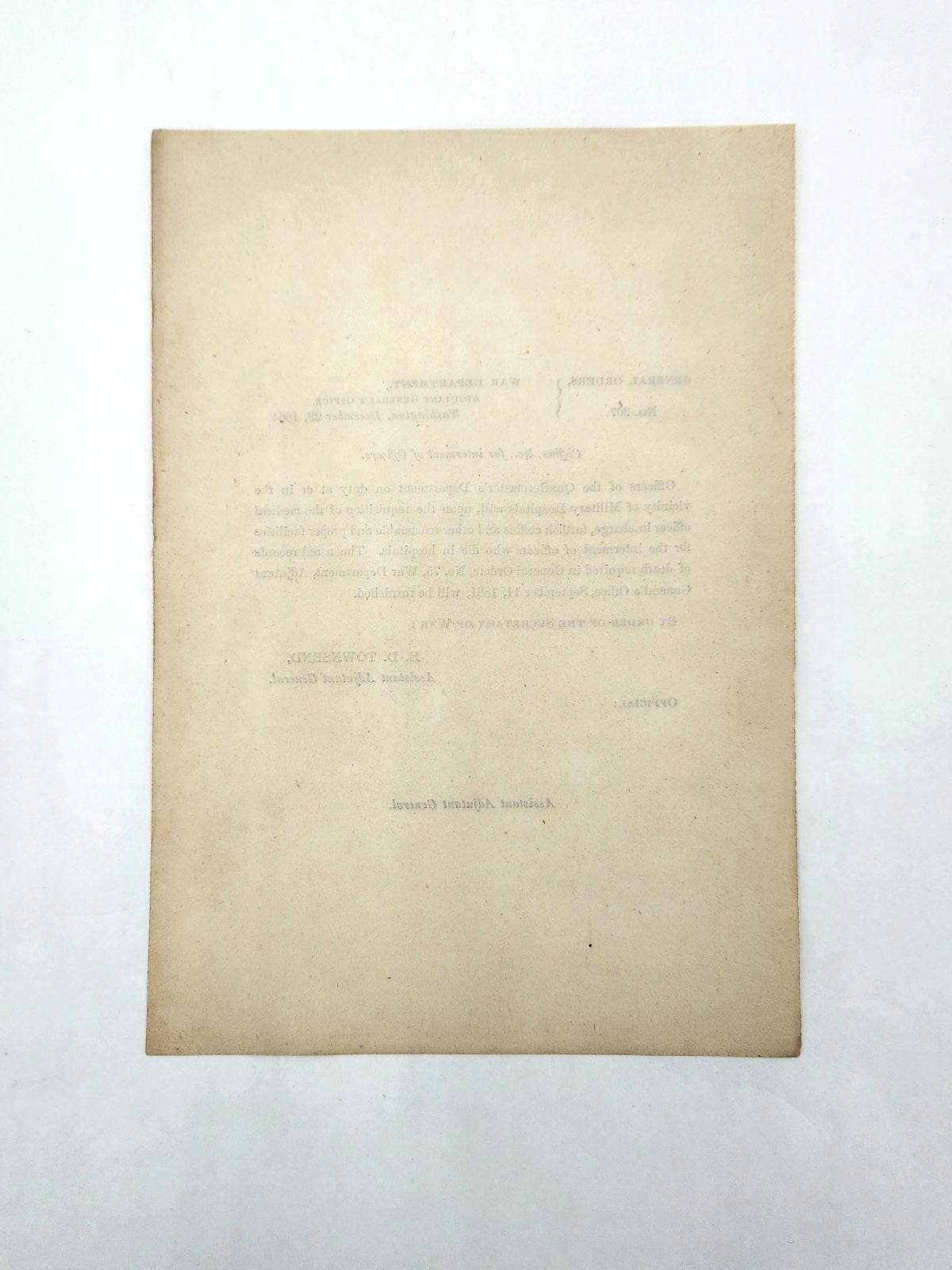 War Dept. General Order No. 307