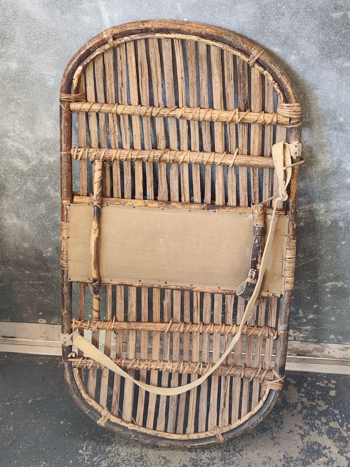 Vintage Bamboo Police Shield From India