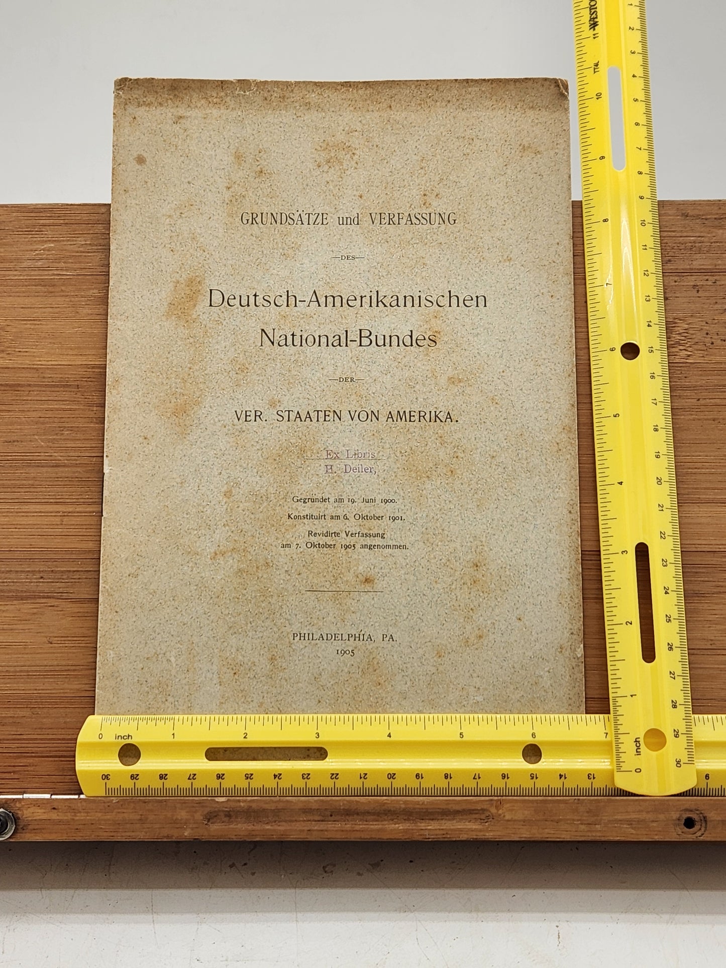 1905 German-American National Federation Constitution