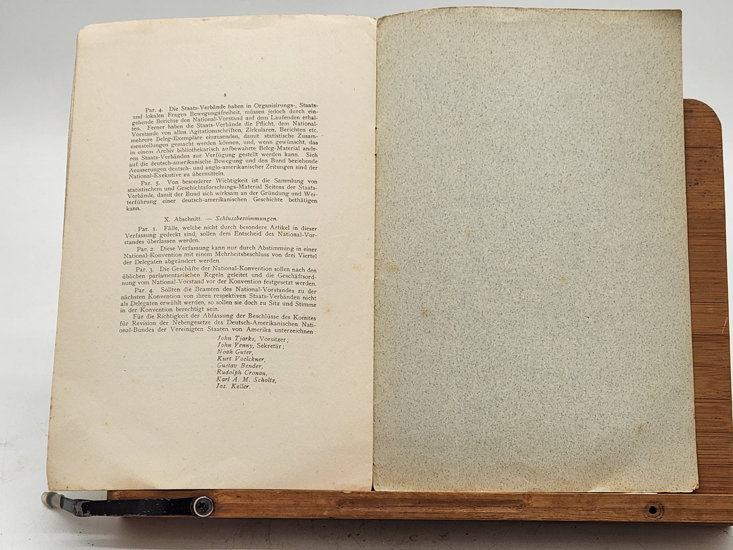 1905 German-American National Federation Constitution