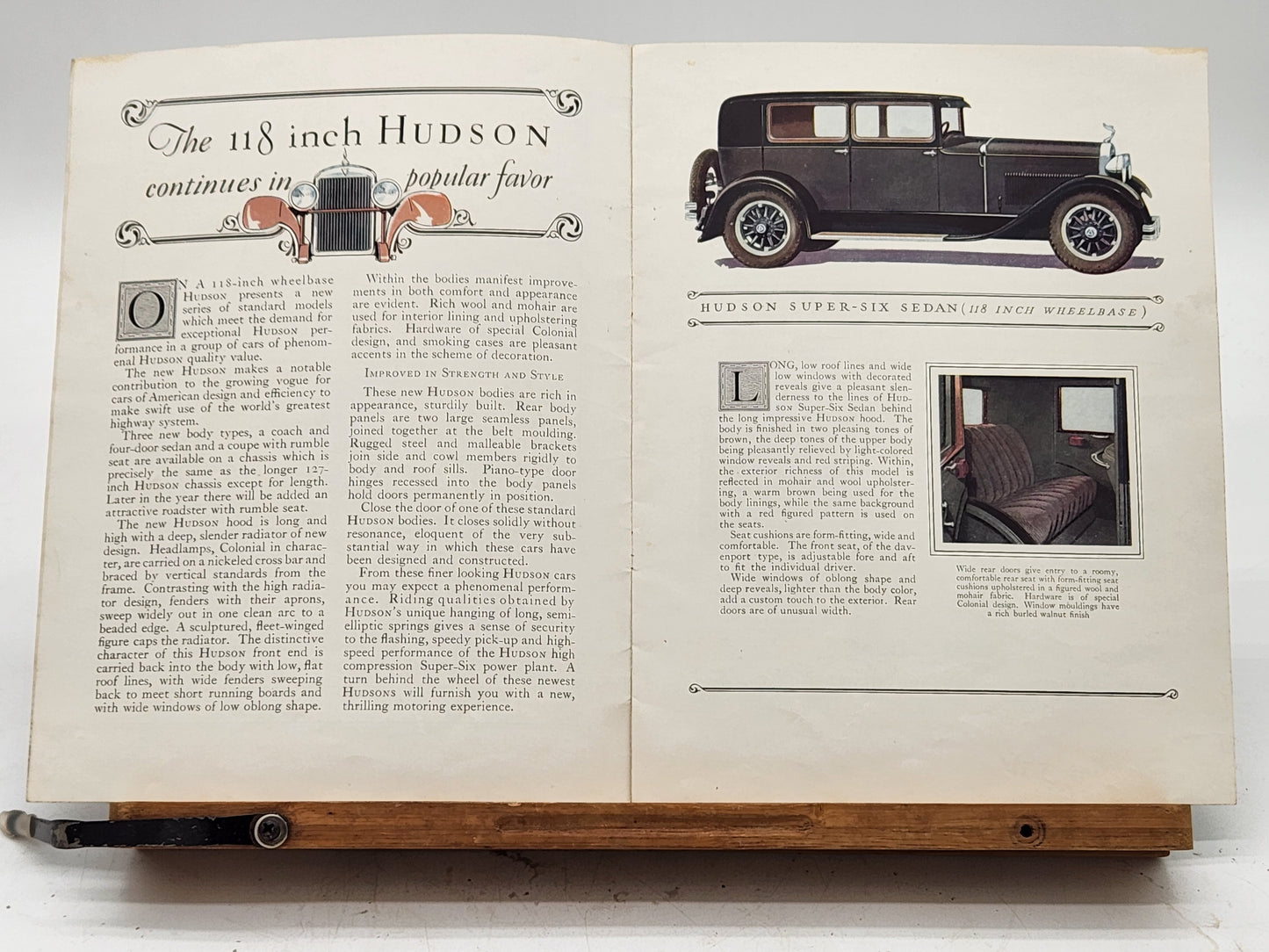 1928 Hudson Super-Six sales Catalog