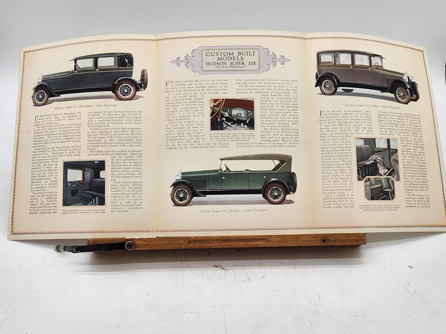 Brochure for the Hudson Super Six Custom Built Models