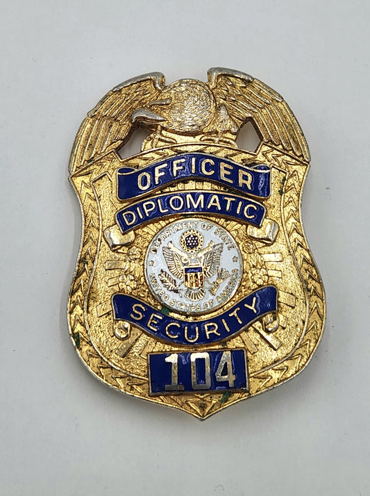 Vintage State Department Diplomatic Security Officer Badge
