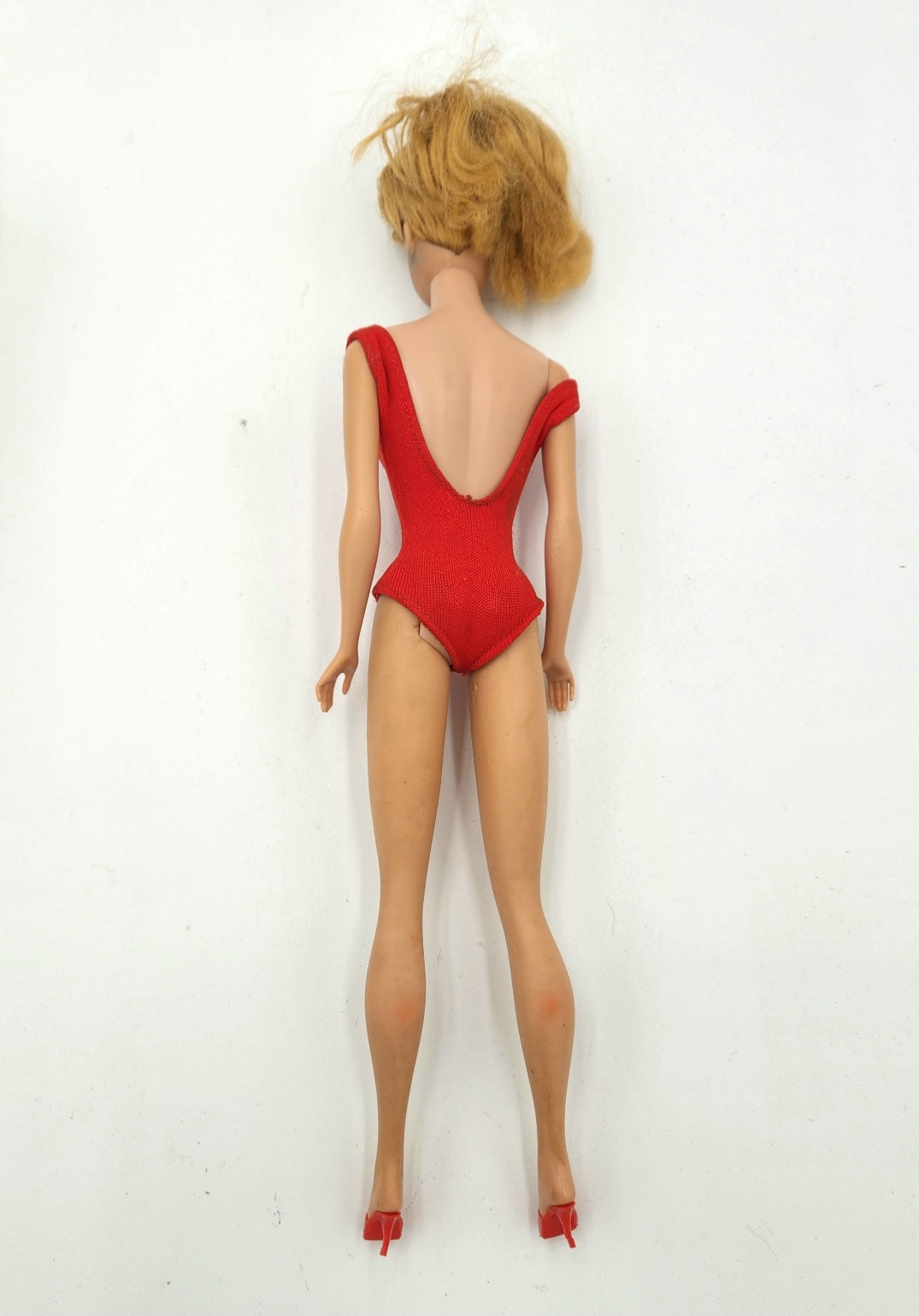 Vintage 1962 Ash Blonde Ponytail Barbie In Original Box - Red Bathing Suit