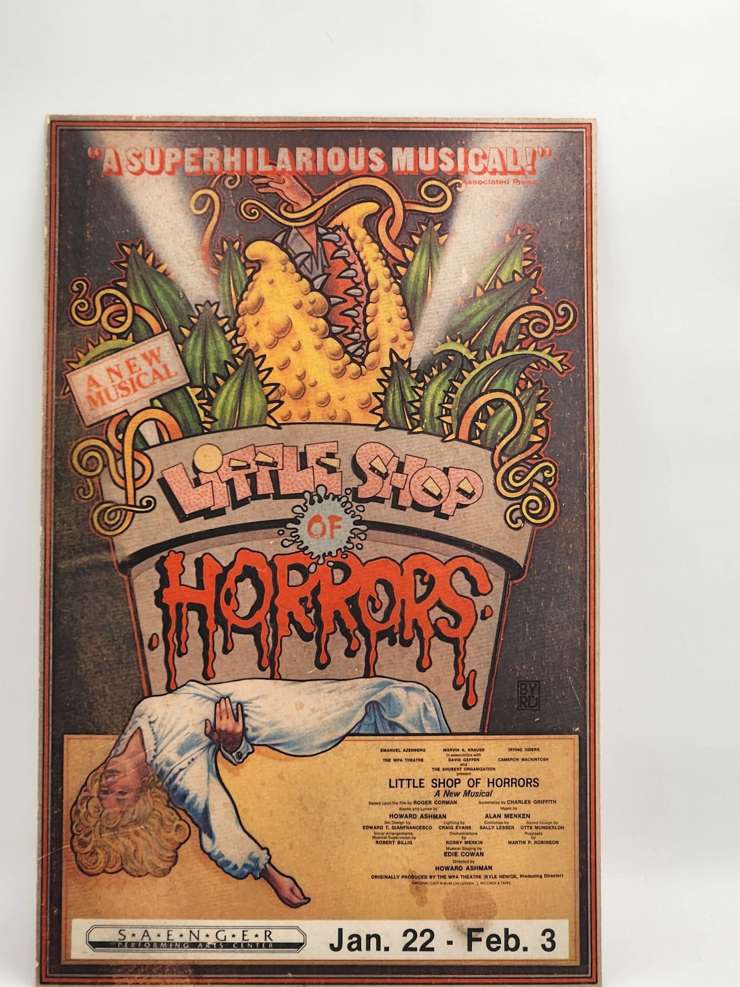 Little Shop of Horrors Window Card - 1982