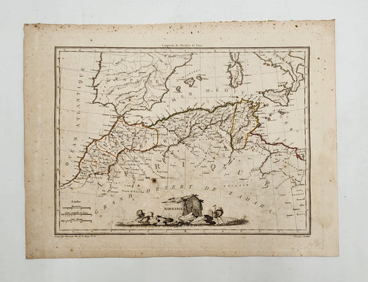 Original Map 1812 of Northern Africa - Conrad Malte-Brun / Lapie