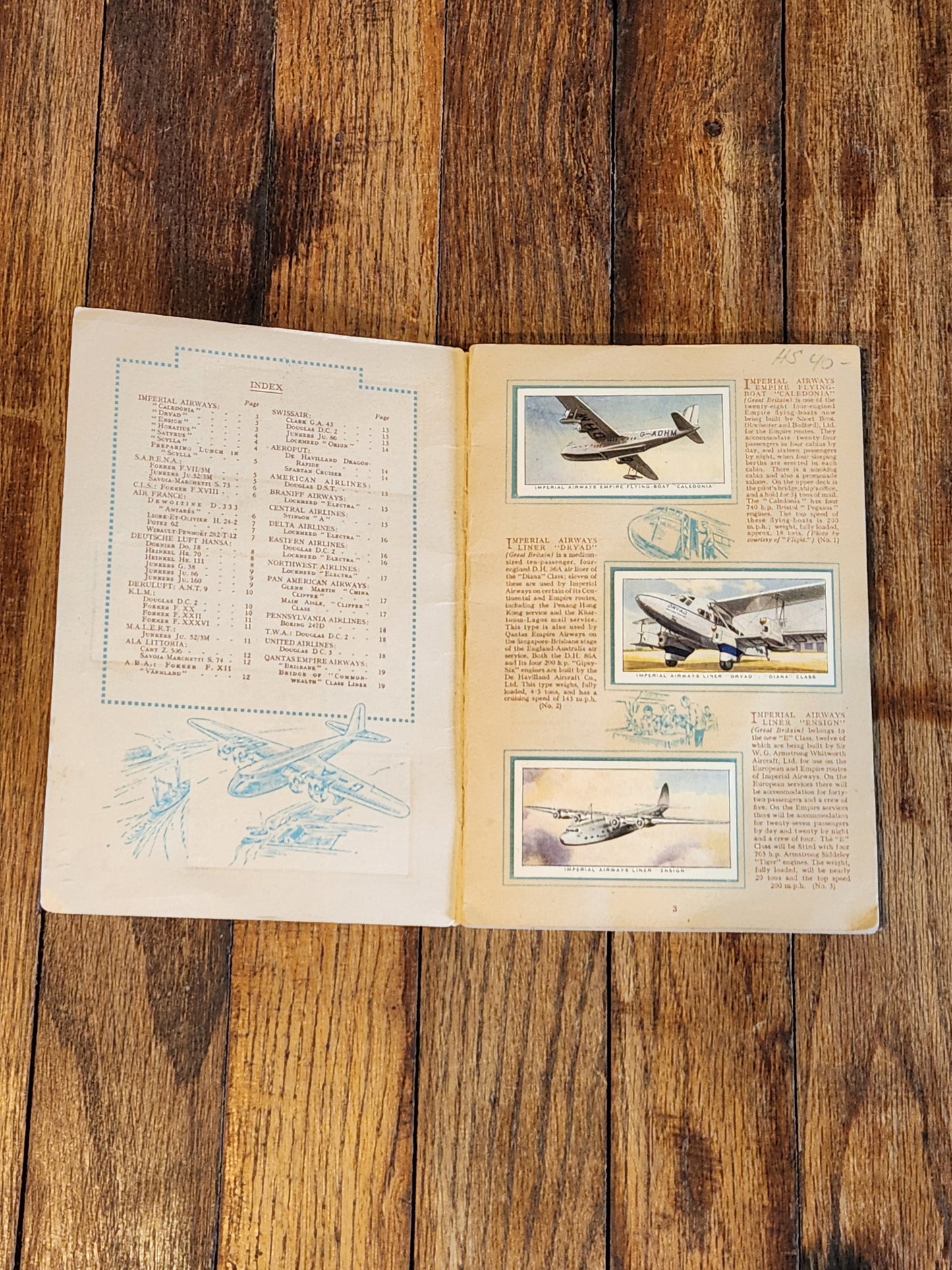 1936 John Player & Sons Album of International Air Liners – Complete Cigarette Card Book Aviation