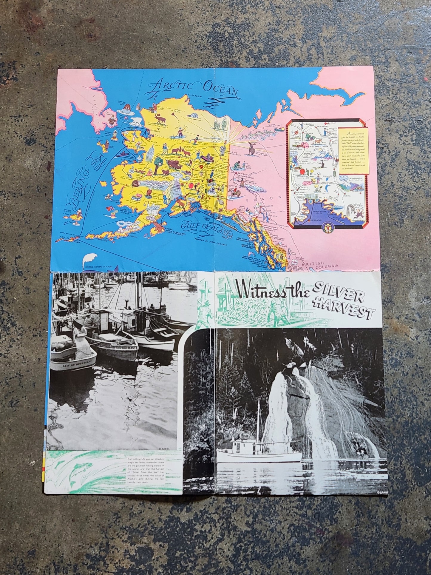 Vintage 1940s Alaska Steamship Company Travel Brochure – Looking Ahead to Alaska w/ Map & Photos
