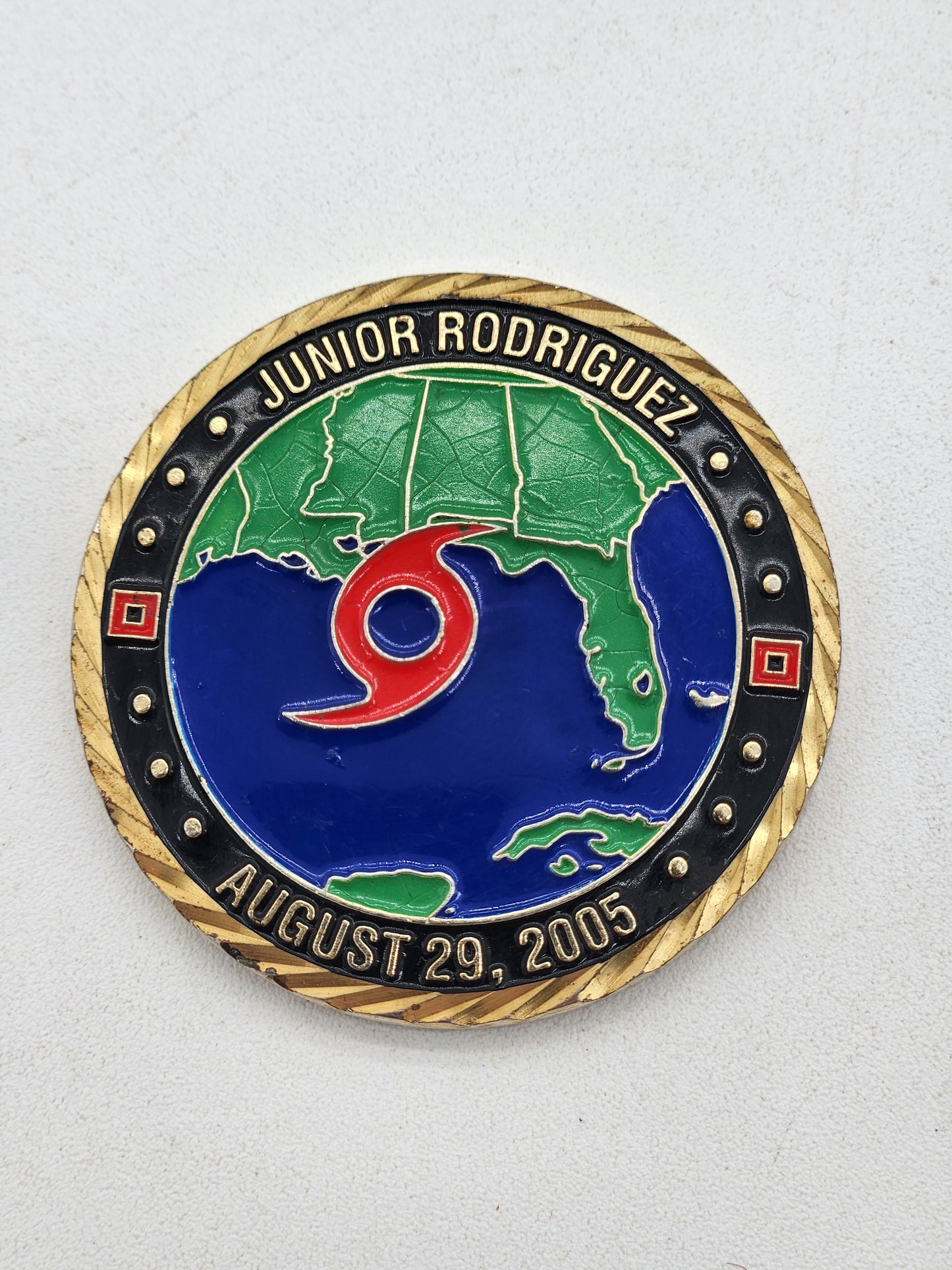 Junior Rodriguez Hurricane Katrina August 29 2005 St Bernard Parish Challenge Coin