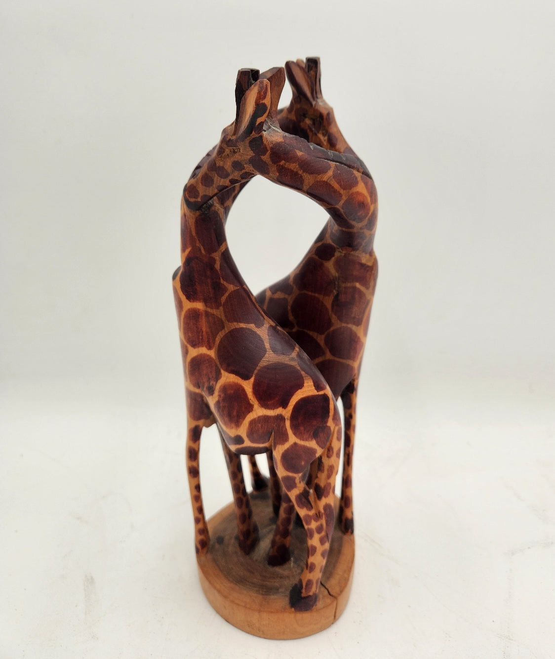 Hand made giraffe statue