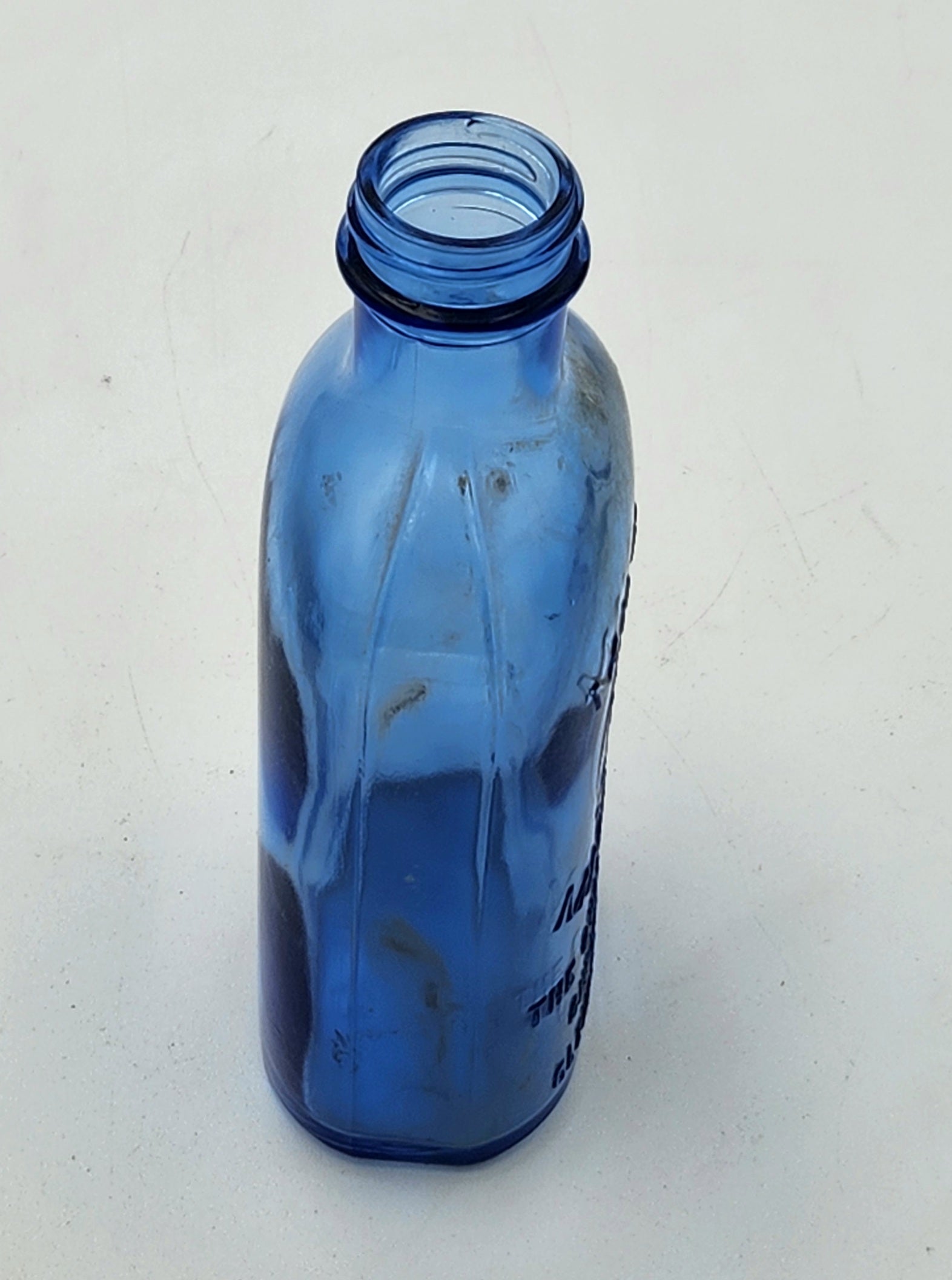 Vintage Cobalt Blue Glass Bottle Phillips Milk of Magnesia 