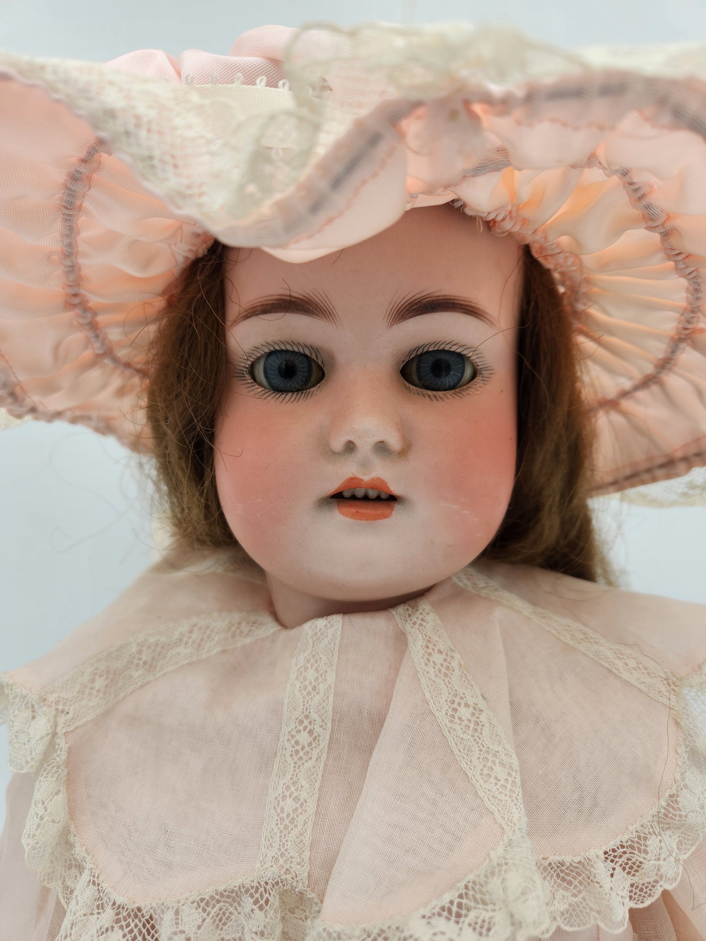 Antique German Bisque Doll Simon & Halbig G.B. Large 24" George Borgfeldt Bonnet Gown