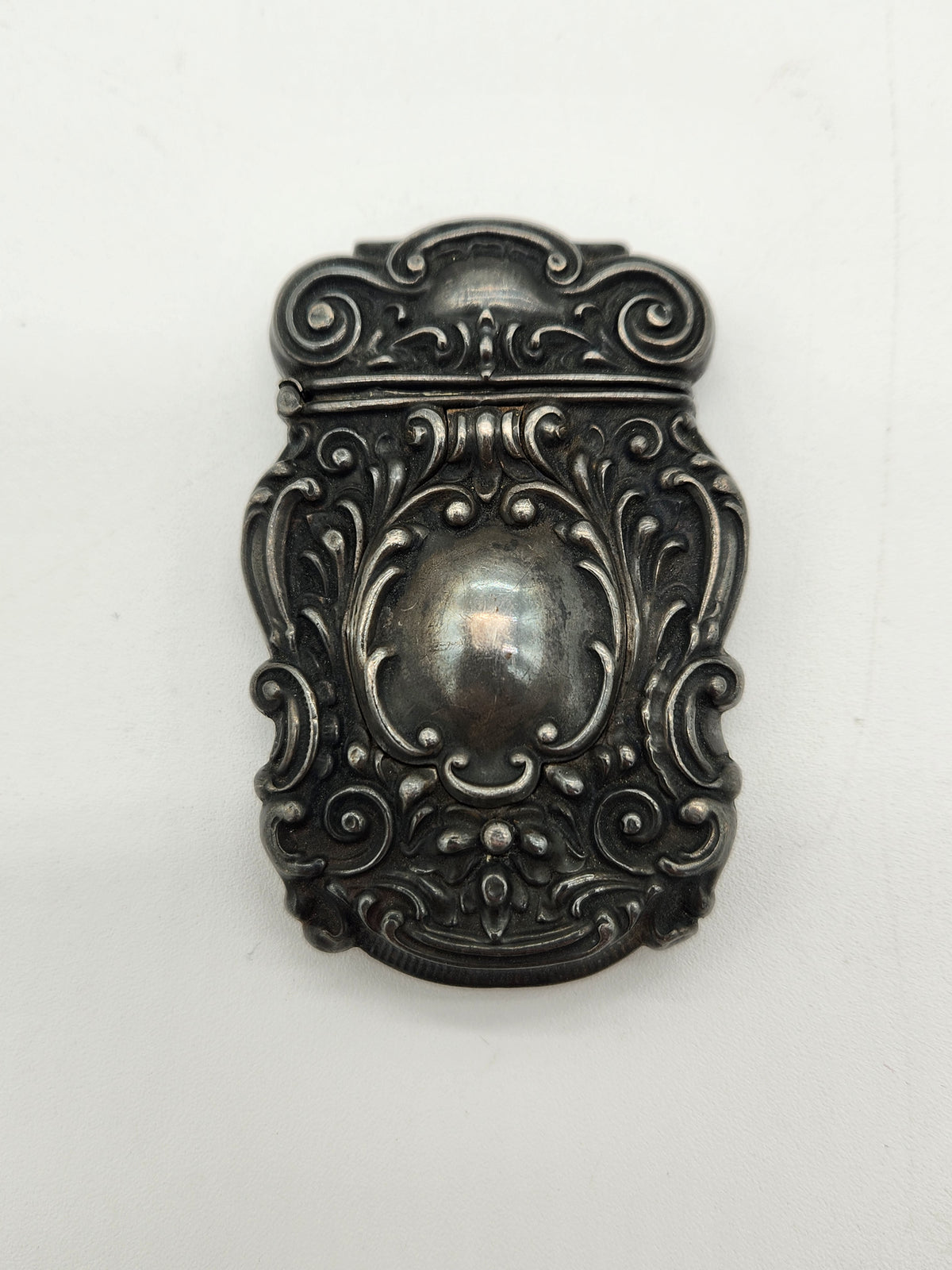 Antique Victorian Sterling Silver Match Safe Vesta Case Diana the Huntress Repousse