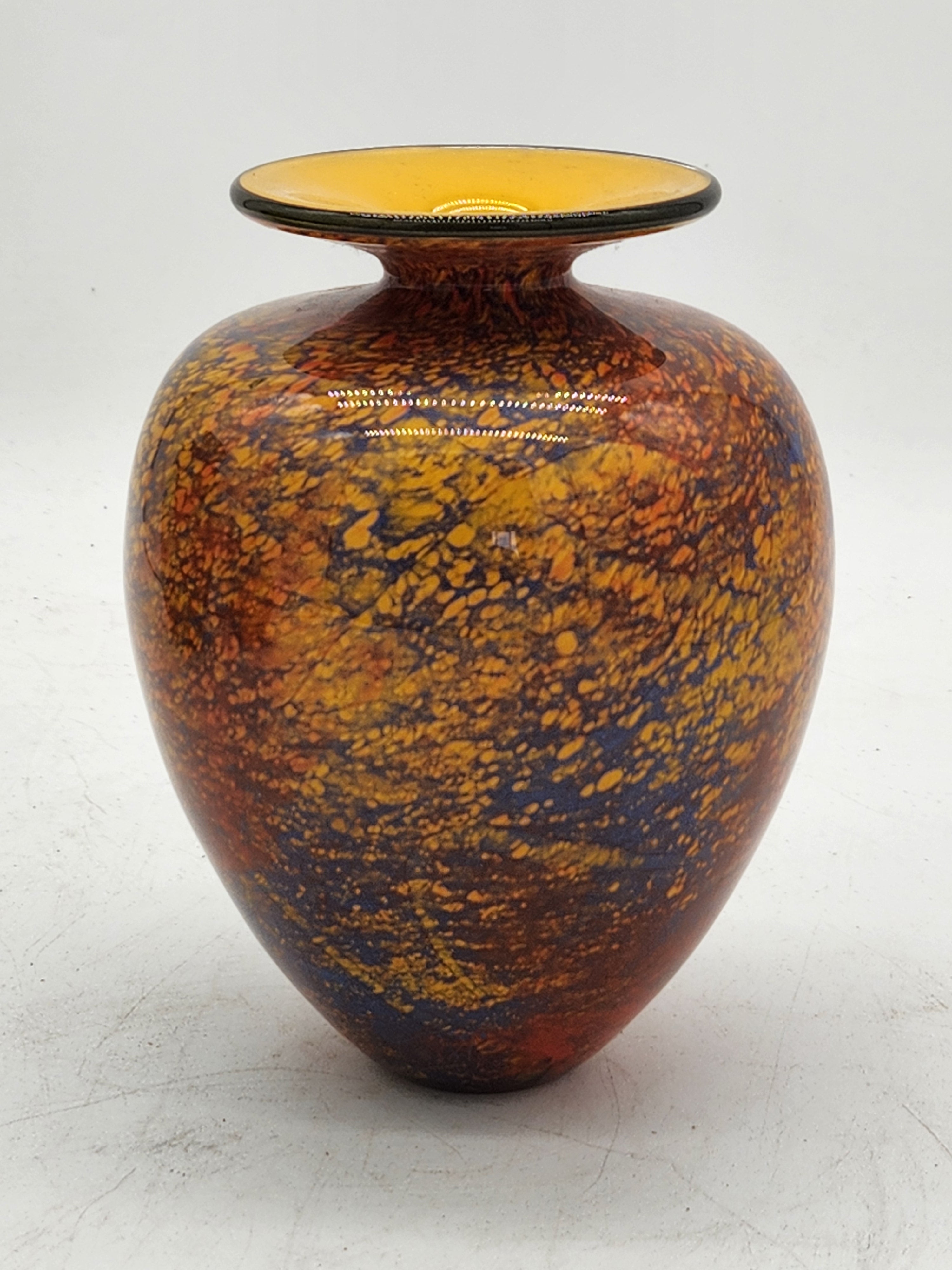 Ioan Nemtoi Signed Studio Art Glass Vase 6.5