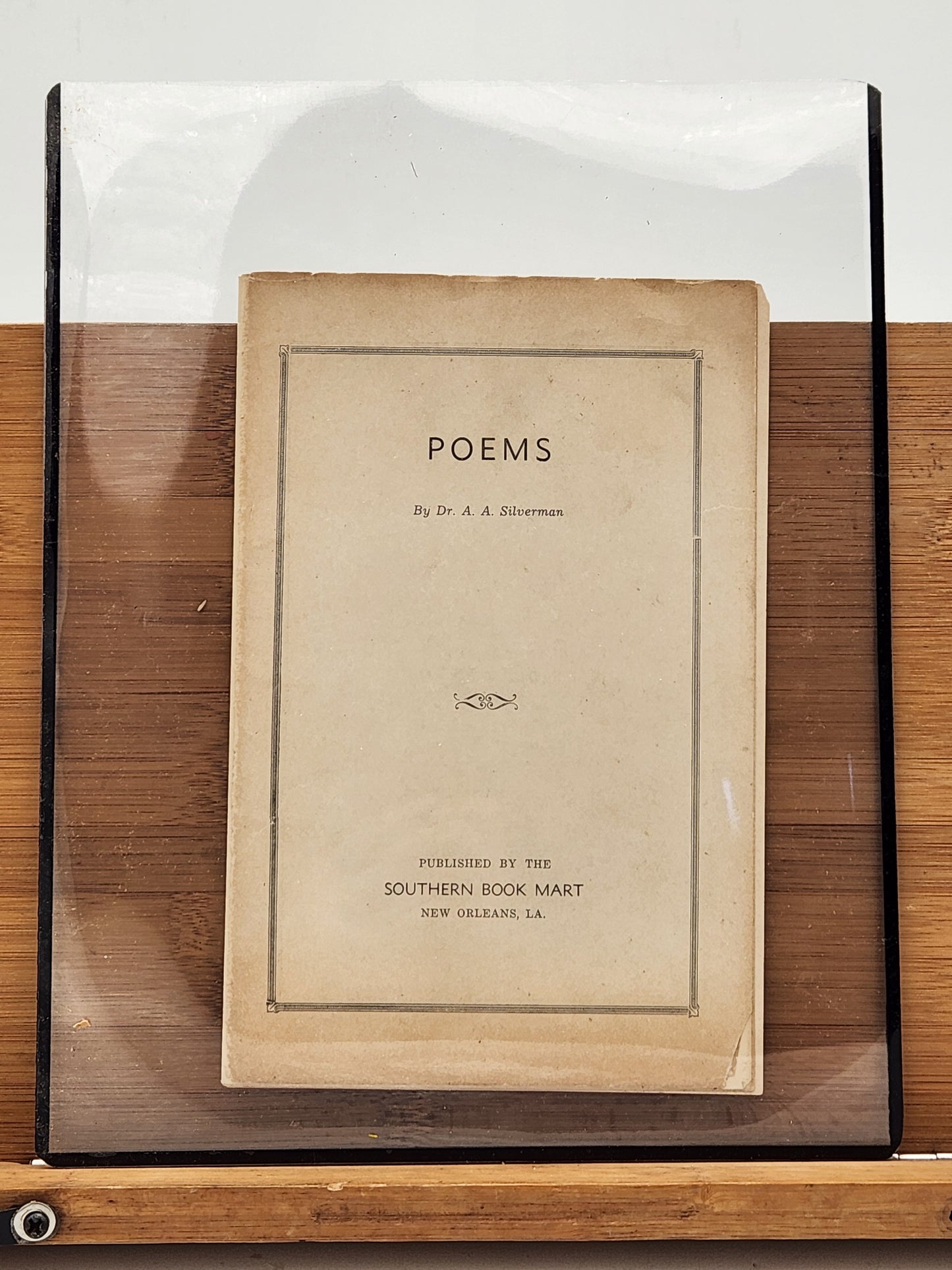 1936 Poems by Dr. A. A. Silverman — Southern Book Mart, New Orleans LA — Rare Vintage Poetry Booklet