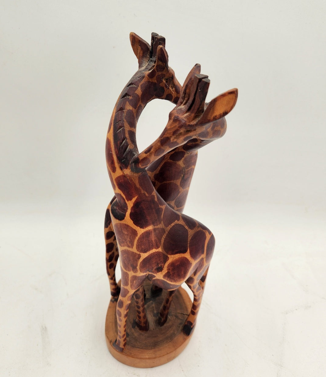 Hand made giraffe statue