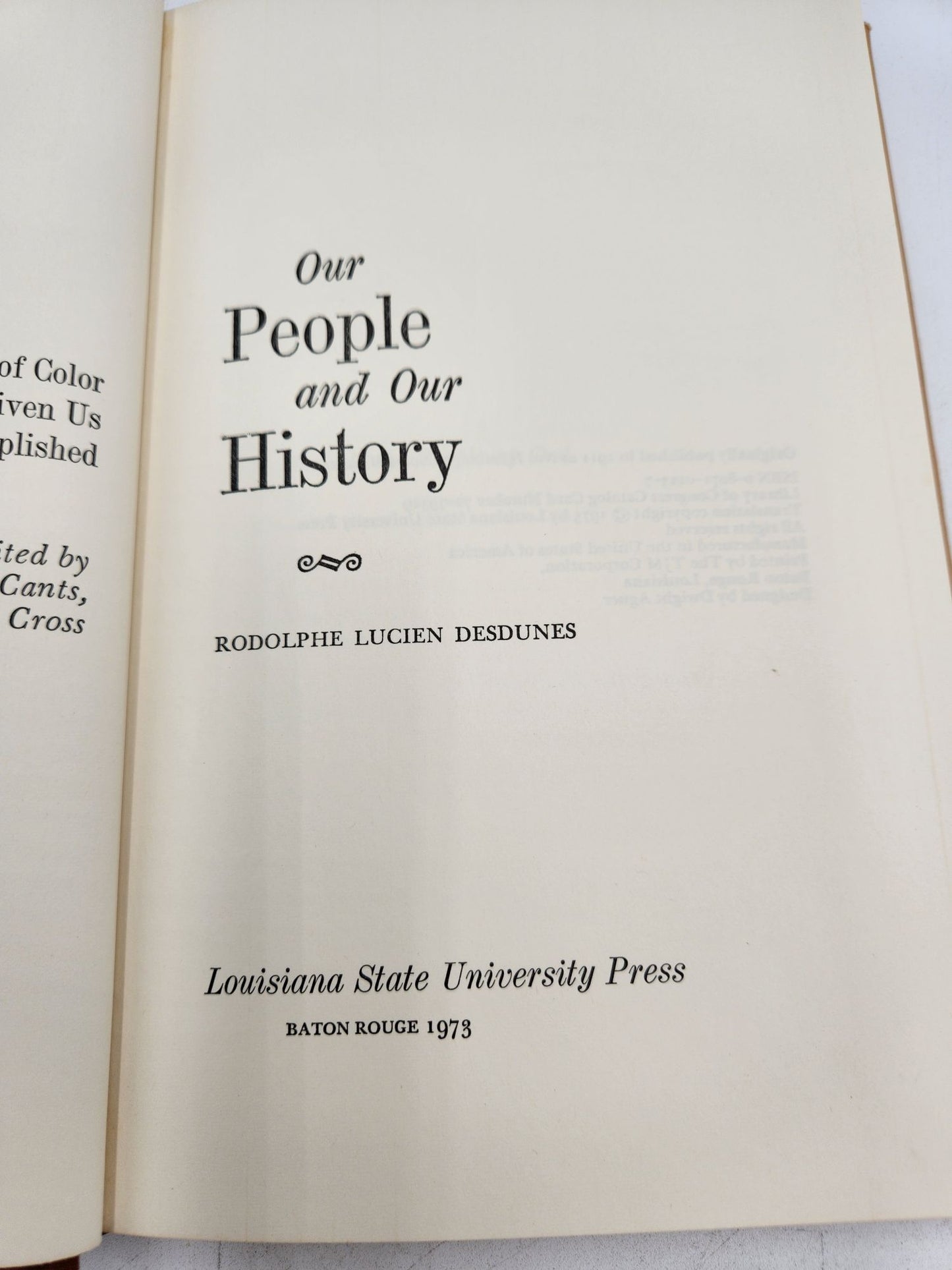 Our People and Our History Signed by Sister Dorothea Olga McCants