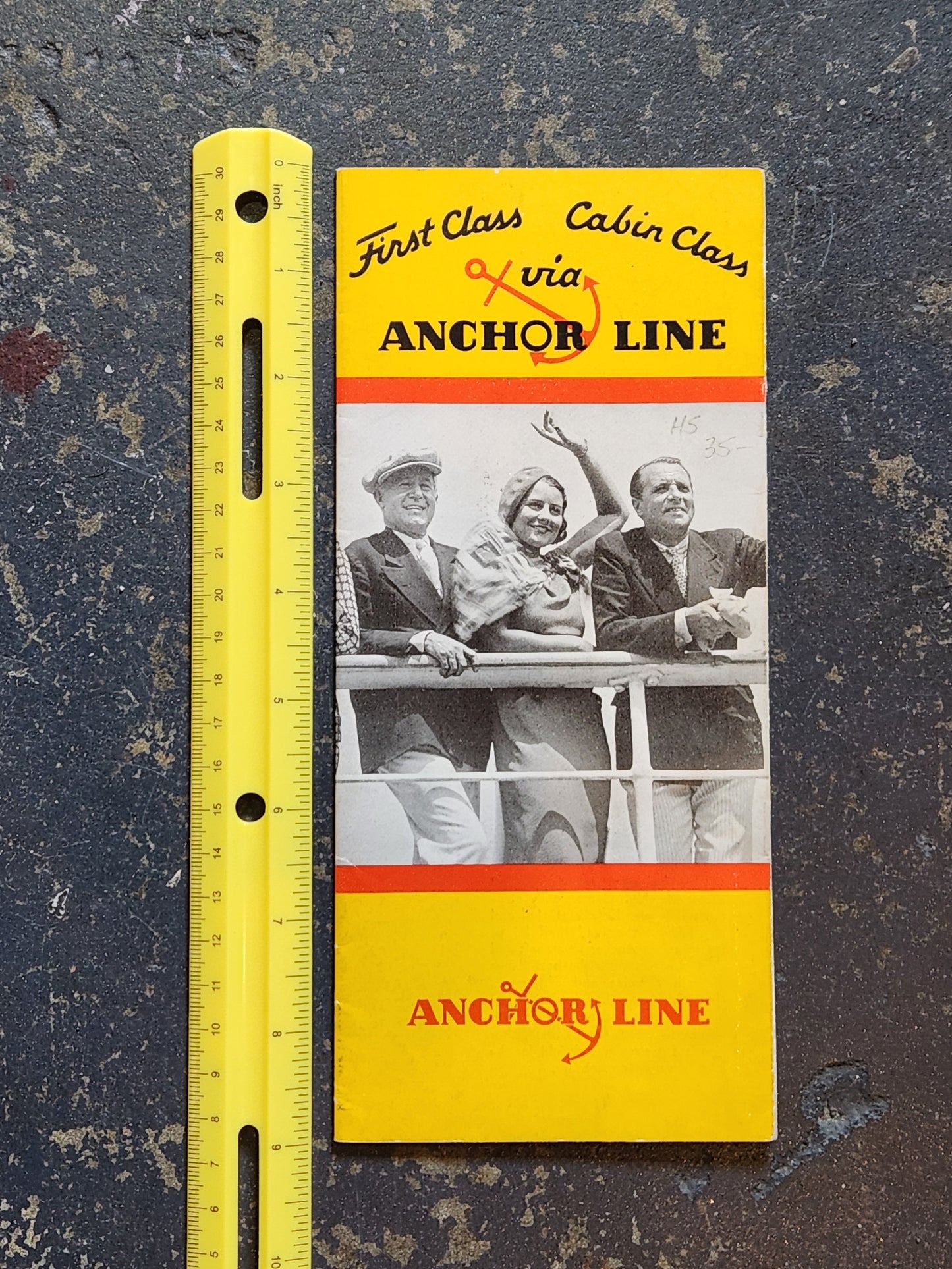 First Class, Cabin Class Anchor Line 1935 Brochure