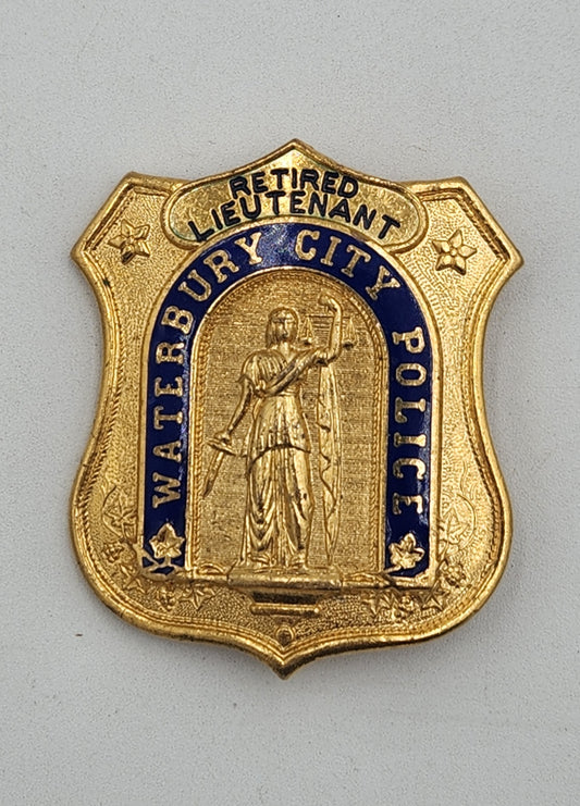 Obsolete Waterbury Connecticut Lieutenant Badge