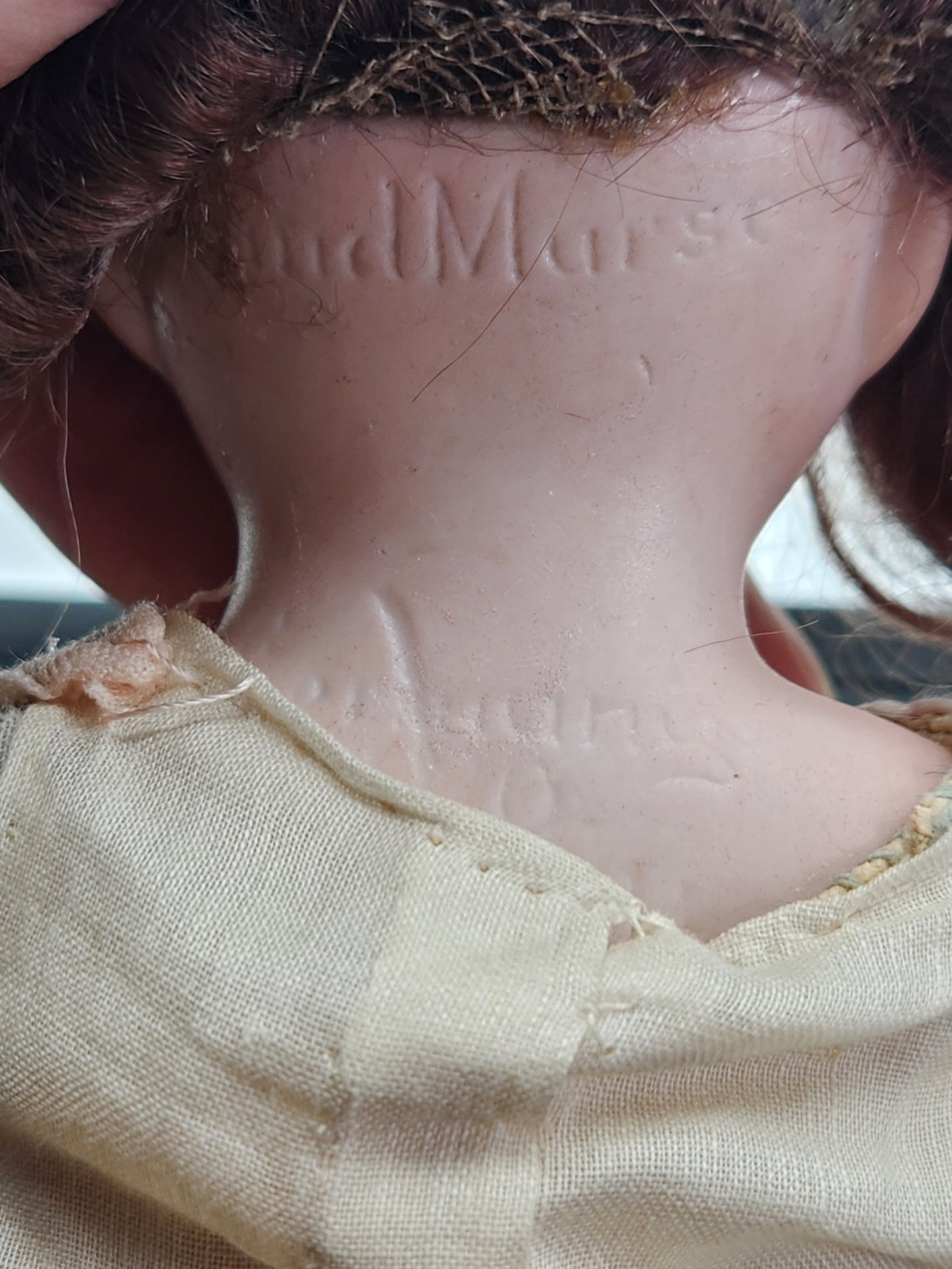 Antique Armand Marseille 370 Bisque Shoulder Head Doll 10/0 M Cloth Body Small
