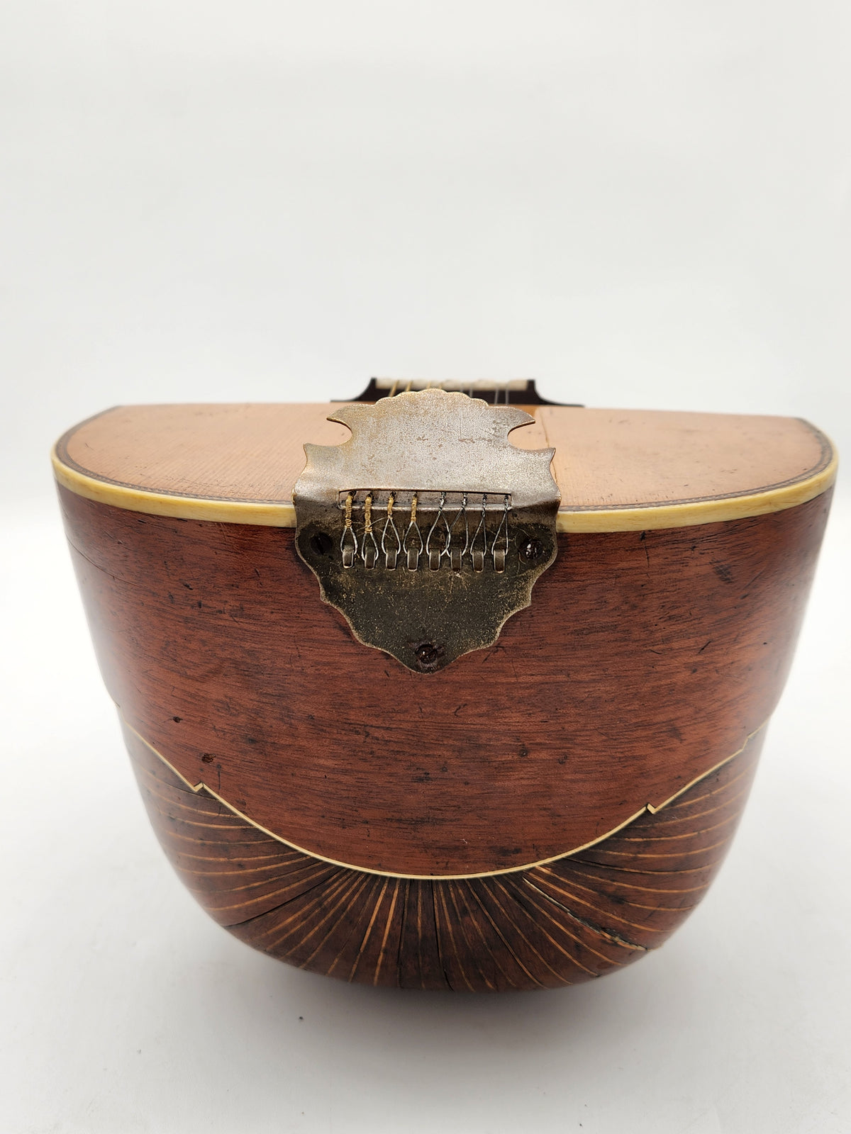 Antique Bowlback Mandolin High Rib Count Birdseye Inlaid Neapolitan Taterbug AS-IS