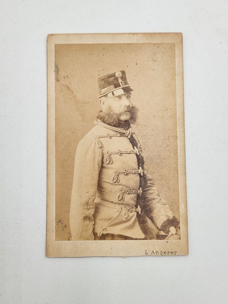 Photo CDV François Louis Labat Lieutenant Spahis caricature ca 1875 Photo CDV François Louis Labat Lieutenant Spahis caricature ca 1875