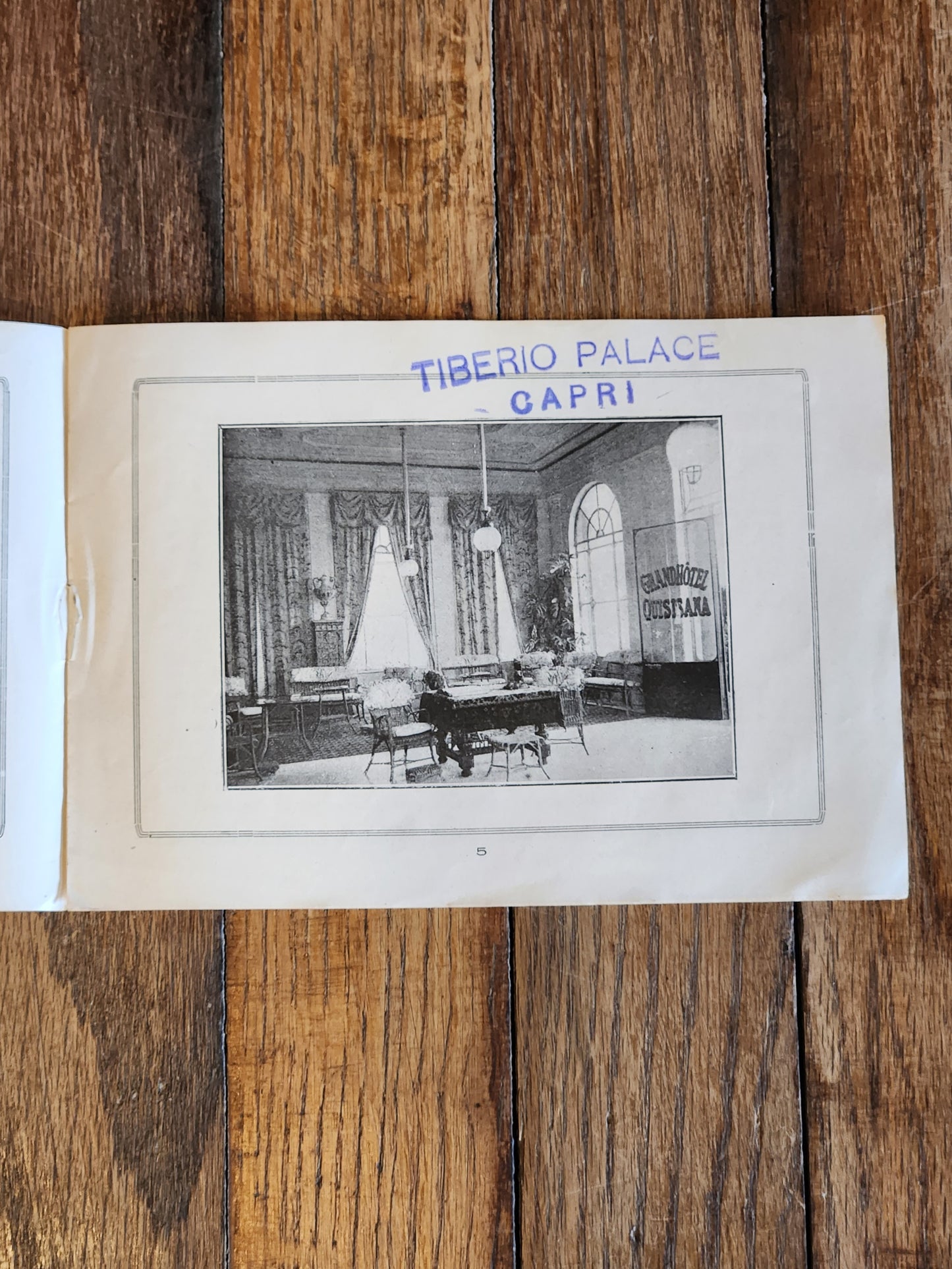 c.1925 Capri Travel Booklet – Seven Sunny Days Spent in Siren-Land – Tiberio Palace Hotel Stamp Italy