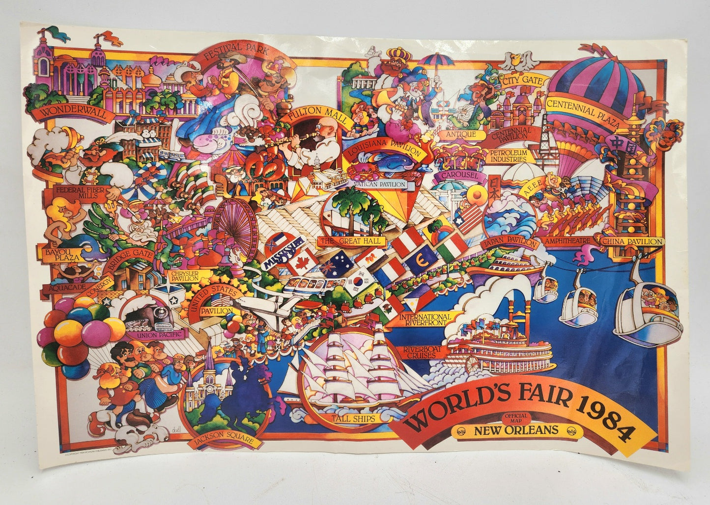 1984 New Orleans Worlds Fair Small Poster